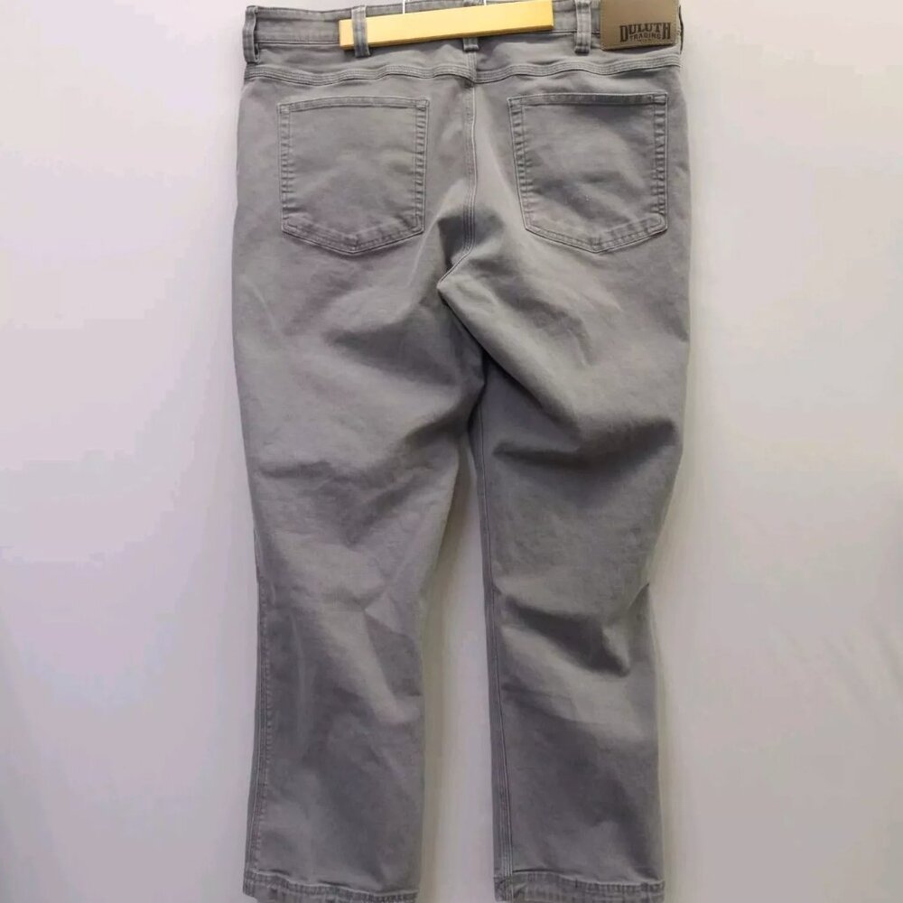 Duluth Trading Pants Mens 36x29 Gray Flex Fire Hose Canvas Relaxed Fit - Picture 6 of 9